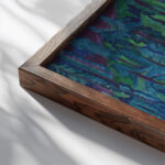 Steinbruch bei Wildboden 1923 Ernst Ludwig Kirchner close up dark wood mockup