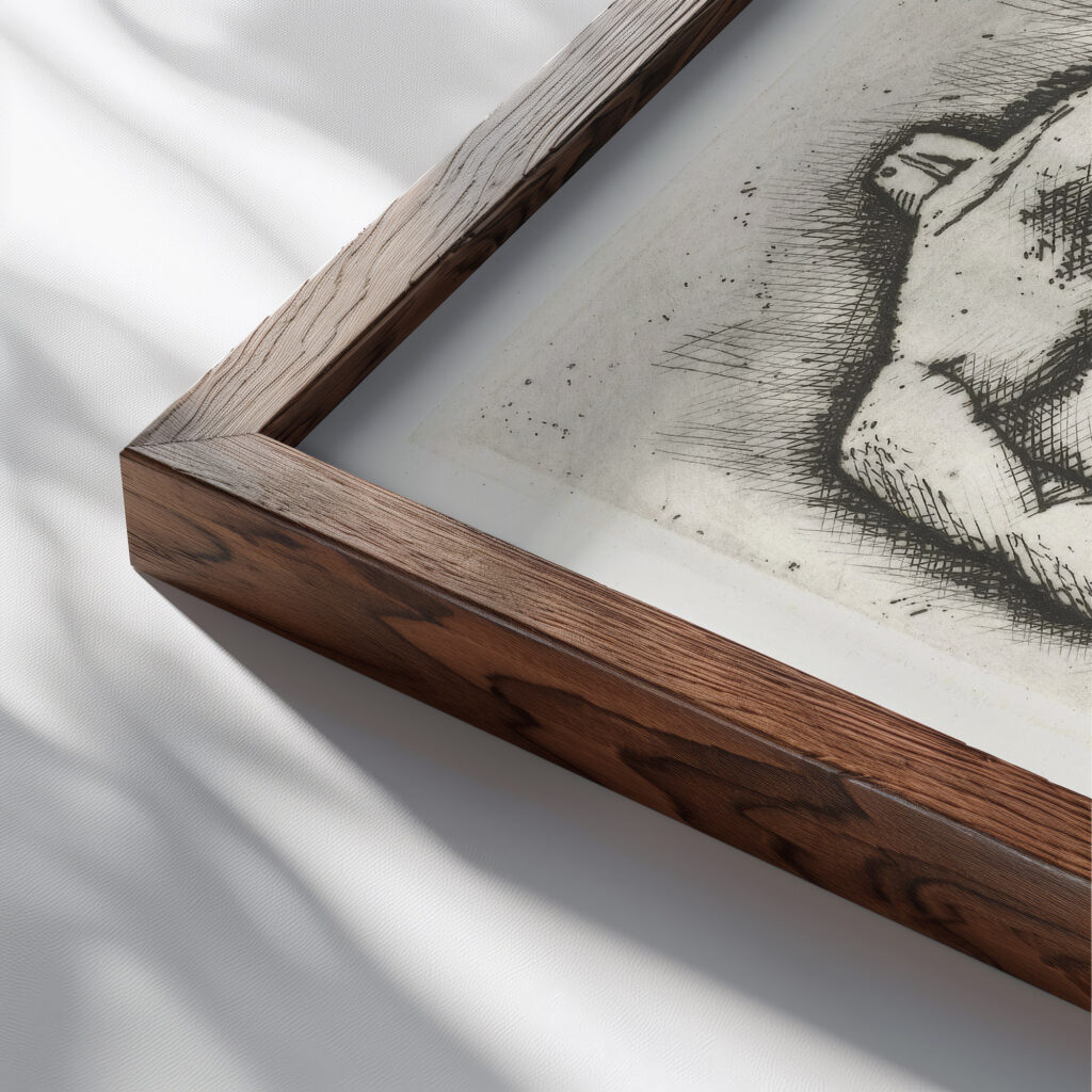 Sterke man 1937 1969 Yo Sugano close up dark wood mockup