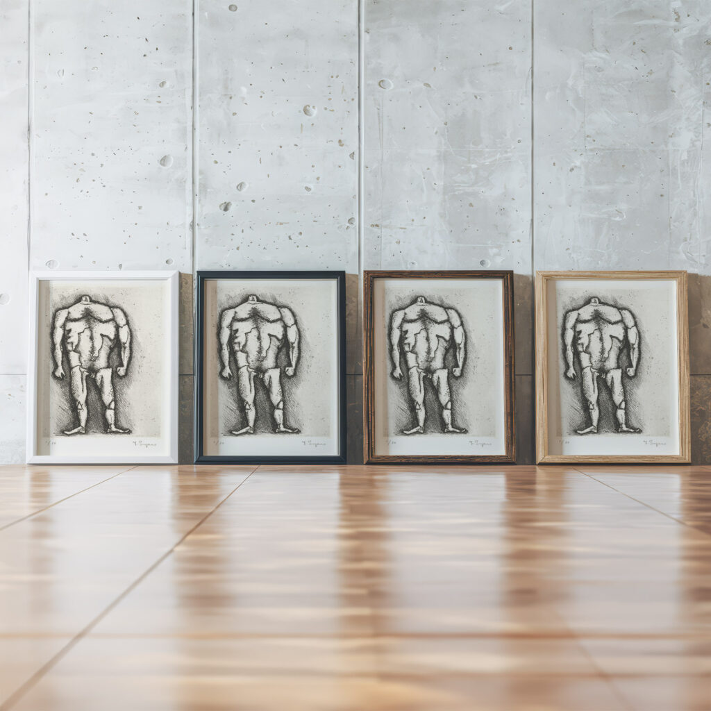 Sterke man 1937 1969 Yo Sugano framed posters mockup