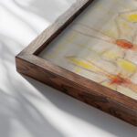 Sternbluten 1933 Christian Rohlfs close up dark wood mockup