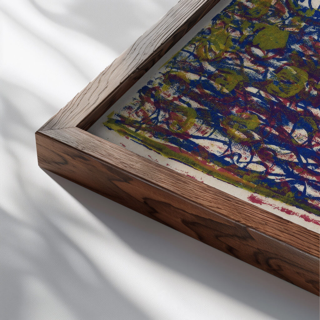 Still Life 1907 Ernst Ludwig Kirchner close up dark wood mockup