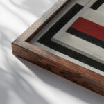 Still Life Composition V Between 1917 and 1923 Theo van Doesburg close up dark wood mockup