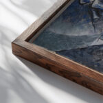 Still Life Glass and Siphon ca. 1914 Umberto Boccioni close up dark wood mockup