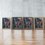 Still Life Glass and Siphon ca. 1914 Umberto Boccioni framed posters mockup