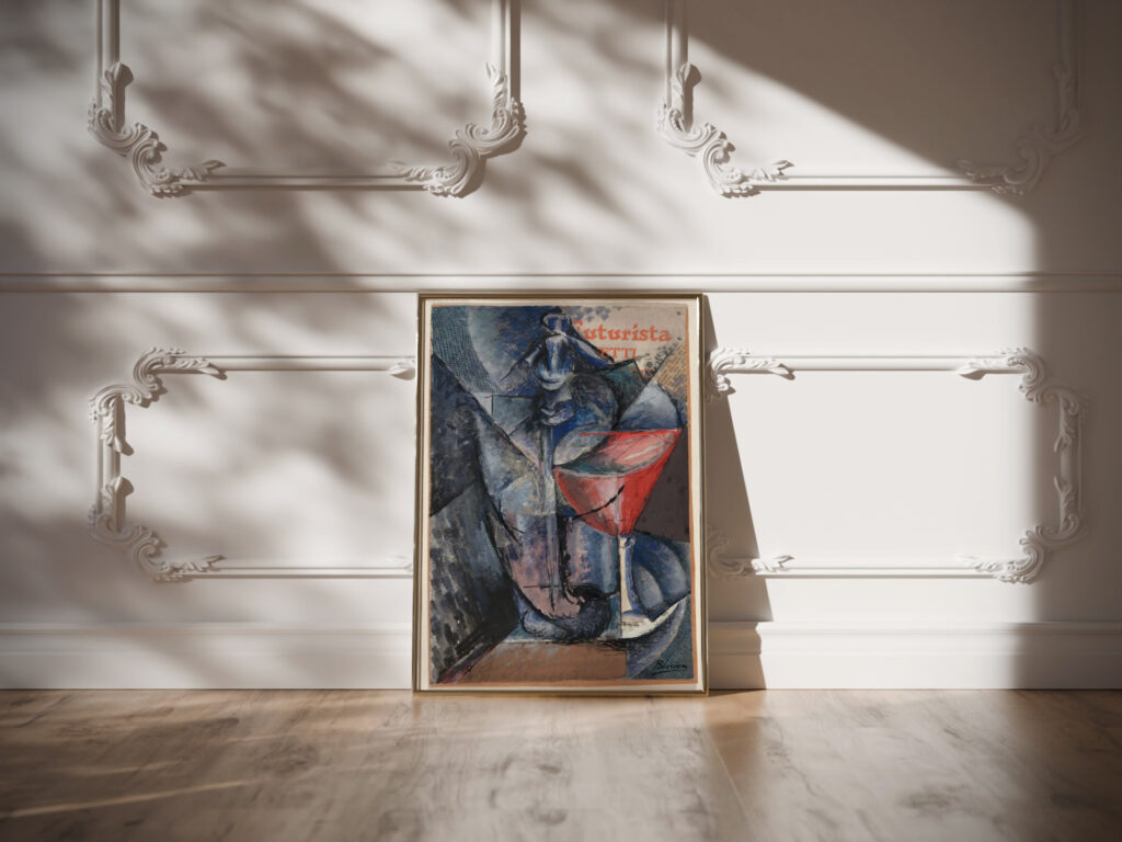 Still Life Glass and Siphon ca. 1914 Umberto Boccioni video mockup