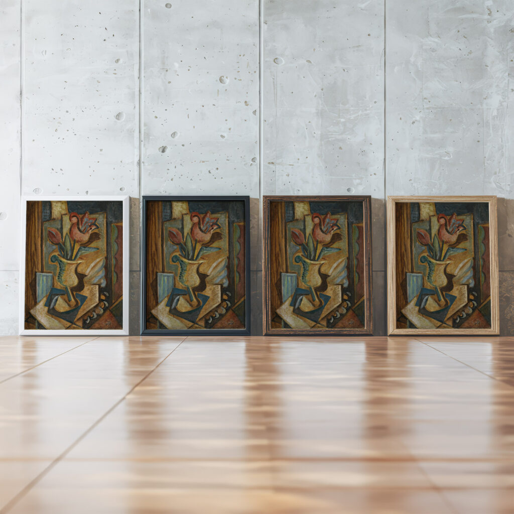 Still Life With Tulips Antonin Prochazka framed posters mockup