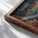 Still Life in Interior 1920 22 Preston Dickinson close up dark wood mockup