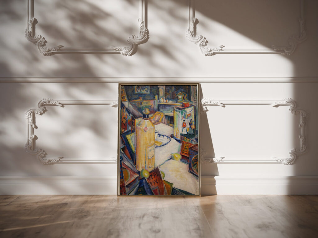 Still Life in Interior 1920 22 Preston Dickinson video mockup