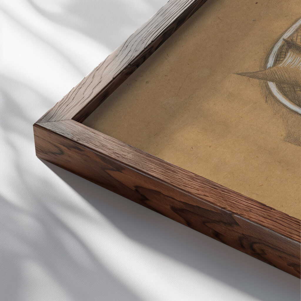Still Life probably 1920 Roger de La Fresnaye close up dark wood mockup