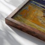 Still Life with Bouquet of Flowers Venus of Cyrene 1930 Pierre Bonnard close up dark wood mockup