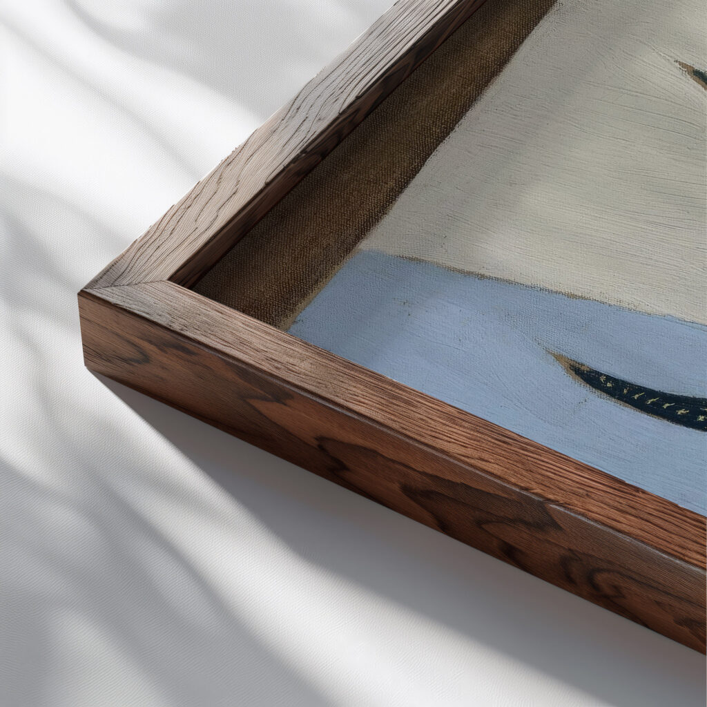 Still Life with Cactus 1916 Angel Zarraga close up dark wood mockup