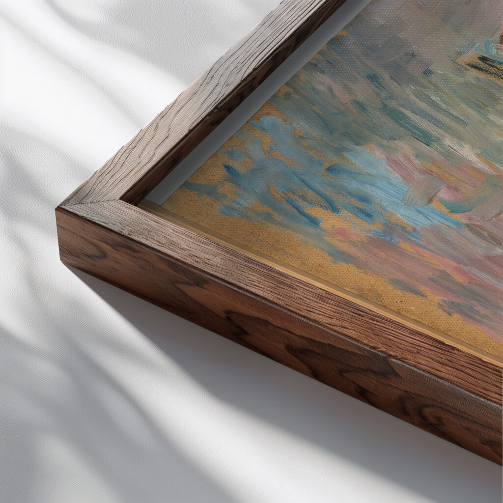 Still Life with Fruit 1937 Sasza Blonder close up dark wood mockup