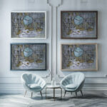 Still Life with Gingerpot II 1912 Piet Mondrian framed posters mockup