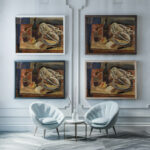 Still Life with Herring 1934 Gustave De Smet framed posters mockup