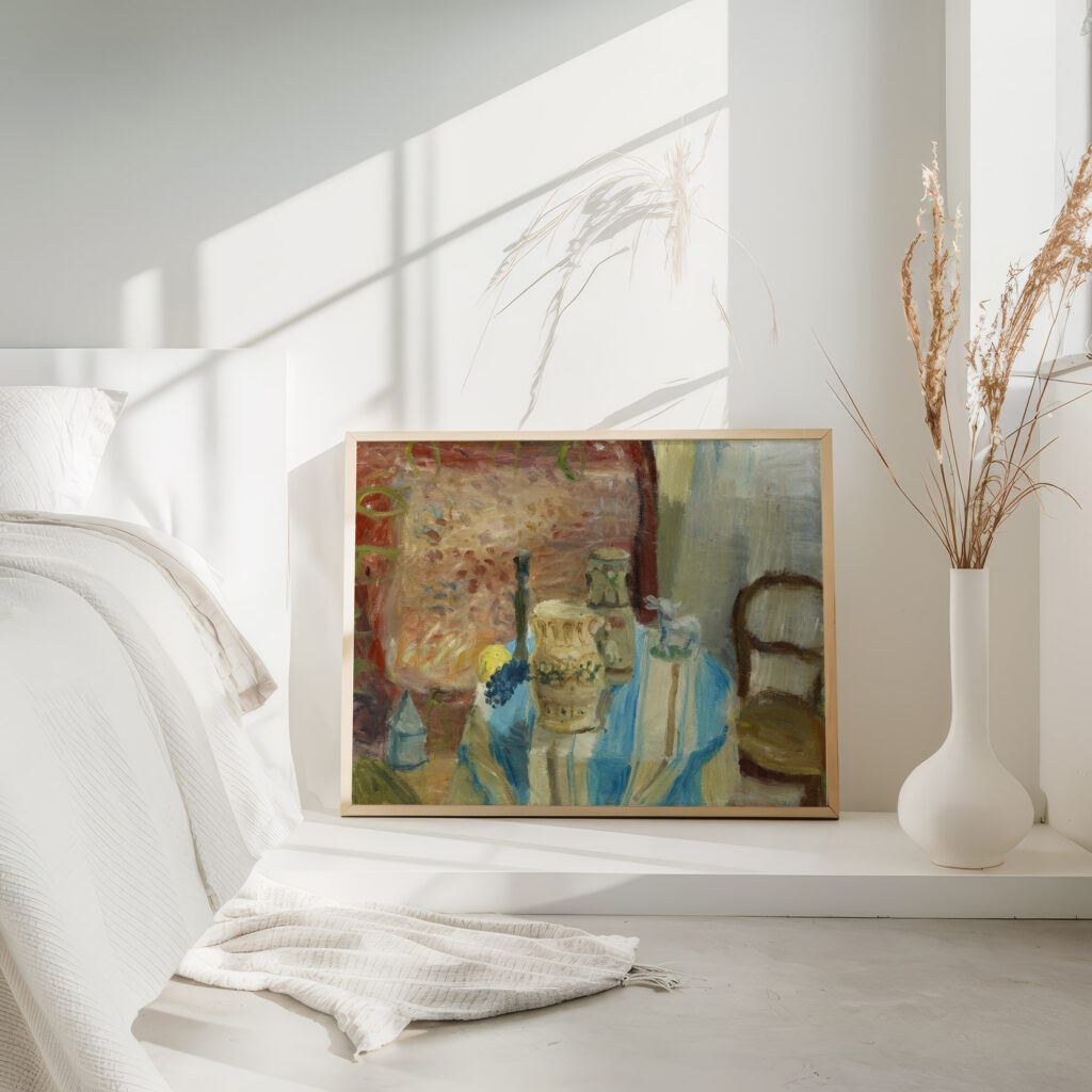 Still Life with Lemon and Grape 1929 Walter Kurt Wiemken 4 mockup