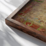 Still Life with Lemon and Grape 1929 Walter Kurt Wiemken close up dark wood mockup