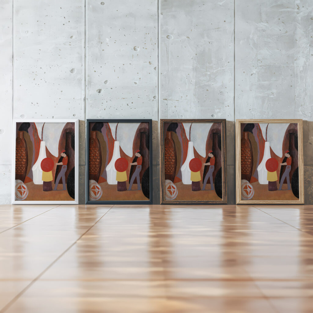 Still Life with Mechanical Man c. 1924–1929 Helen Torr framed posters mockup