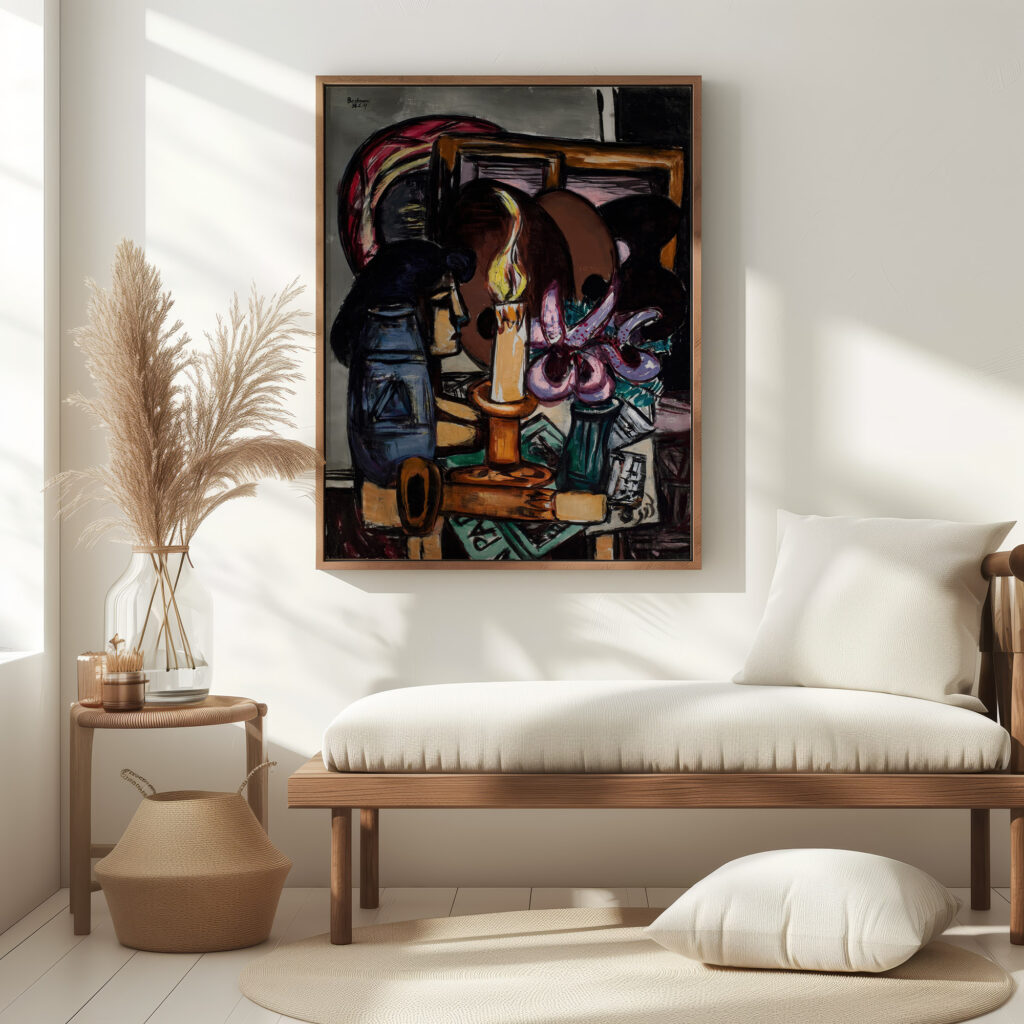 Still Life with Two Large Candles 1947 Max Beckmann 5 mockup