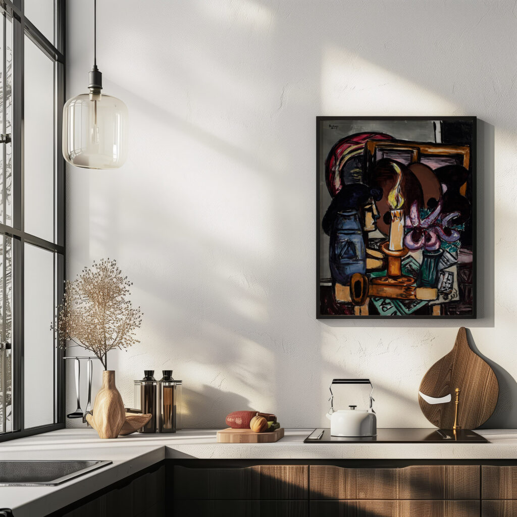 Still Life with Two Large Candles 1947 Max Beckmann 6 mockup