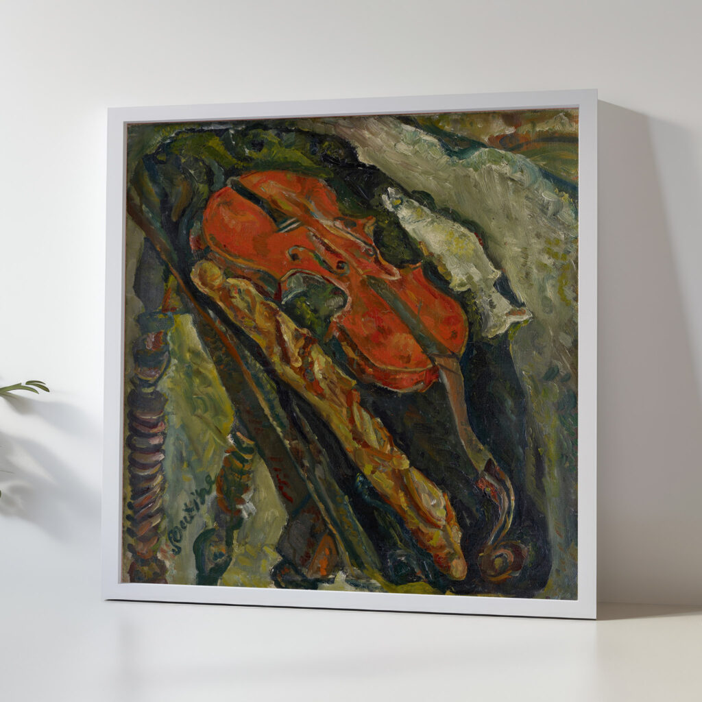 Still Life with Violin Bread and Fish 1922 Chaim Soutine 5 mockup