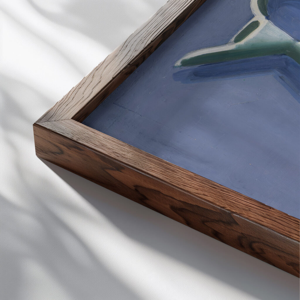 Still Life with Water Jug Towel and Jars 1929 Vilhelm Lundstrom close up dark wood mockup