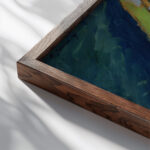 Still Life with a Purple Bowl 1912 Alexej von Jawlensky close up dark wood mockup