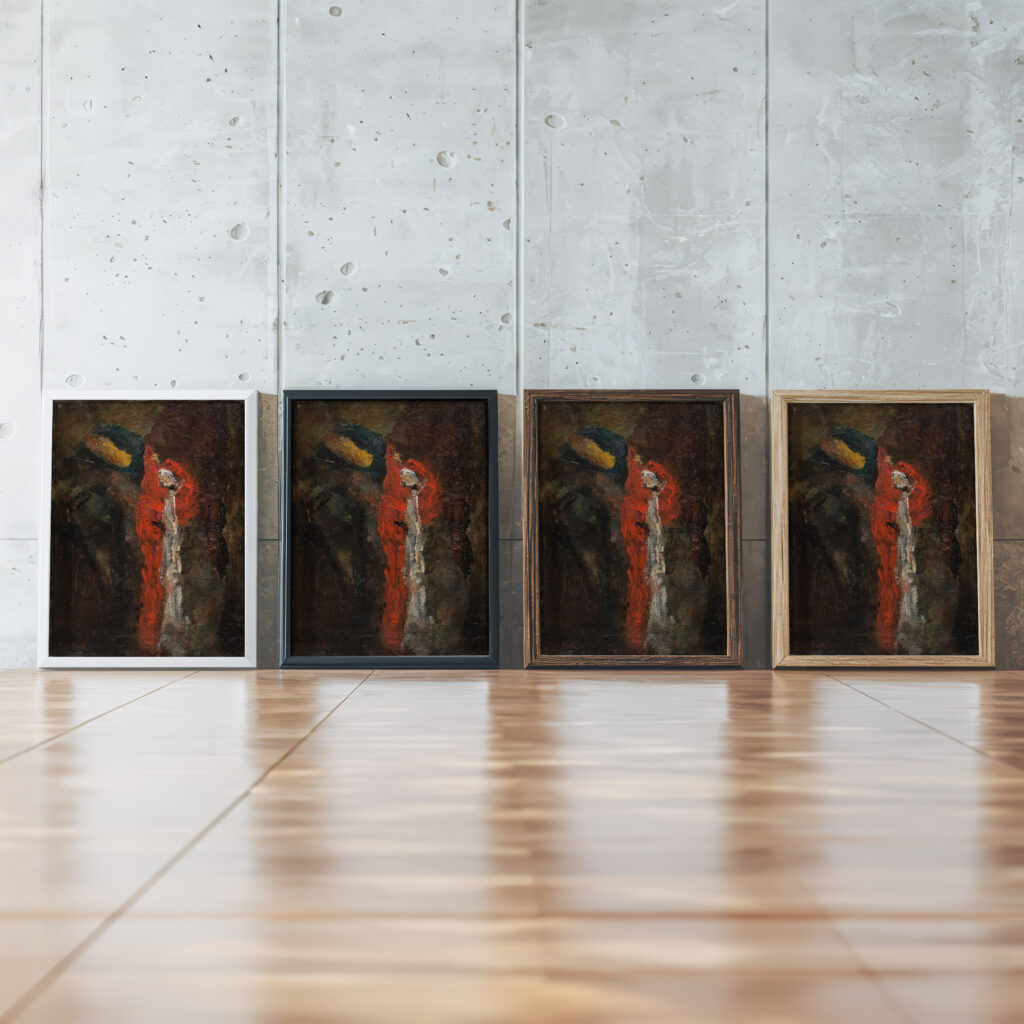 Still life Fabrics 1880 James Ensor framed posters mockup