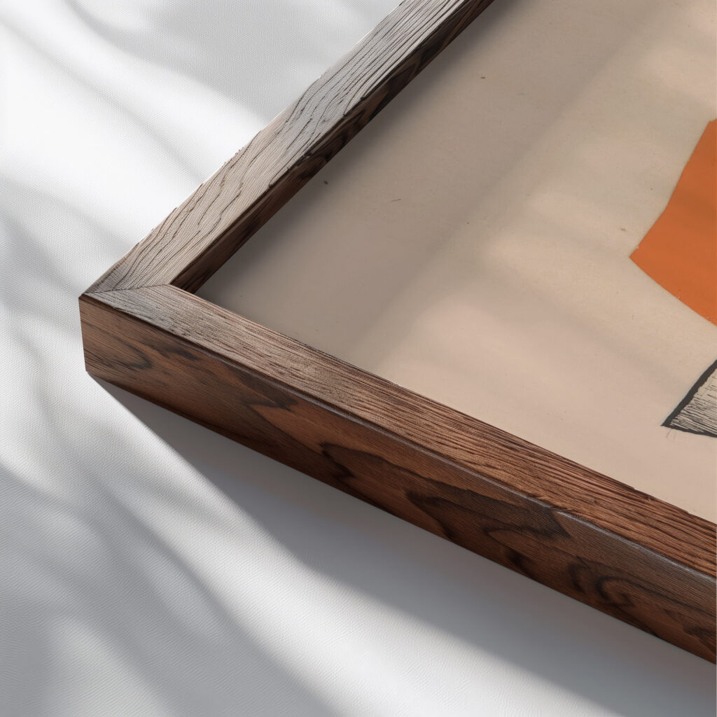 Still life with a cup 1929 1930 Mikulas Galanda close up dark wood mockup