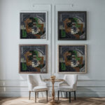 Still life with blackboard 1917 Juan Gris framed posters mockup