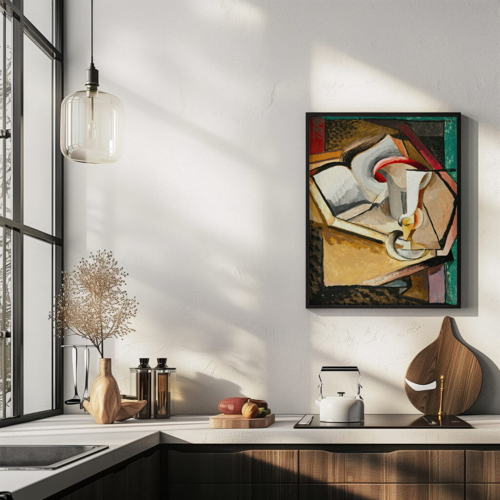 Still life with cup and book 1915 Antonin Prochazka 6 mockup