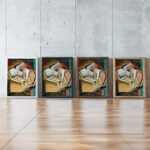 Still life with cup and book 1915 Antonin Prochazka framed posters mockup