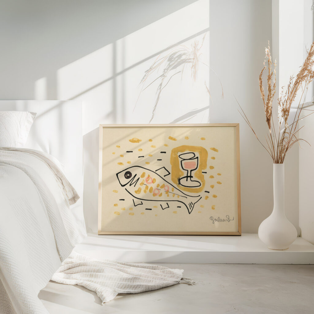 Still life with fish 1937 Mikulas Galanda 4 mockup