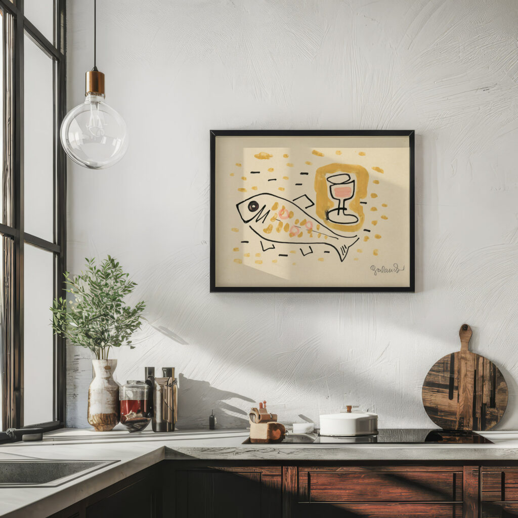 Still life with fish 1937 Mikulas Galanda 6 mockup