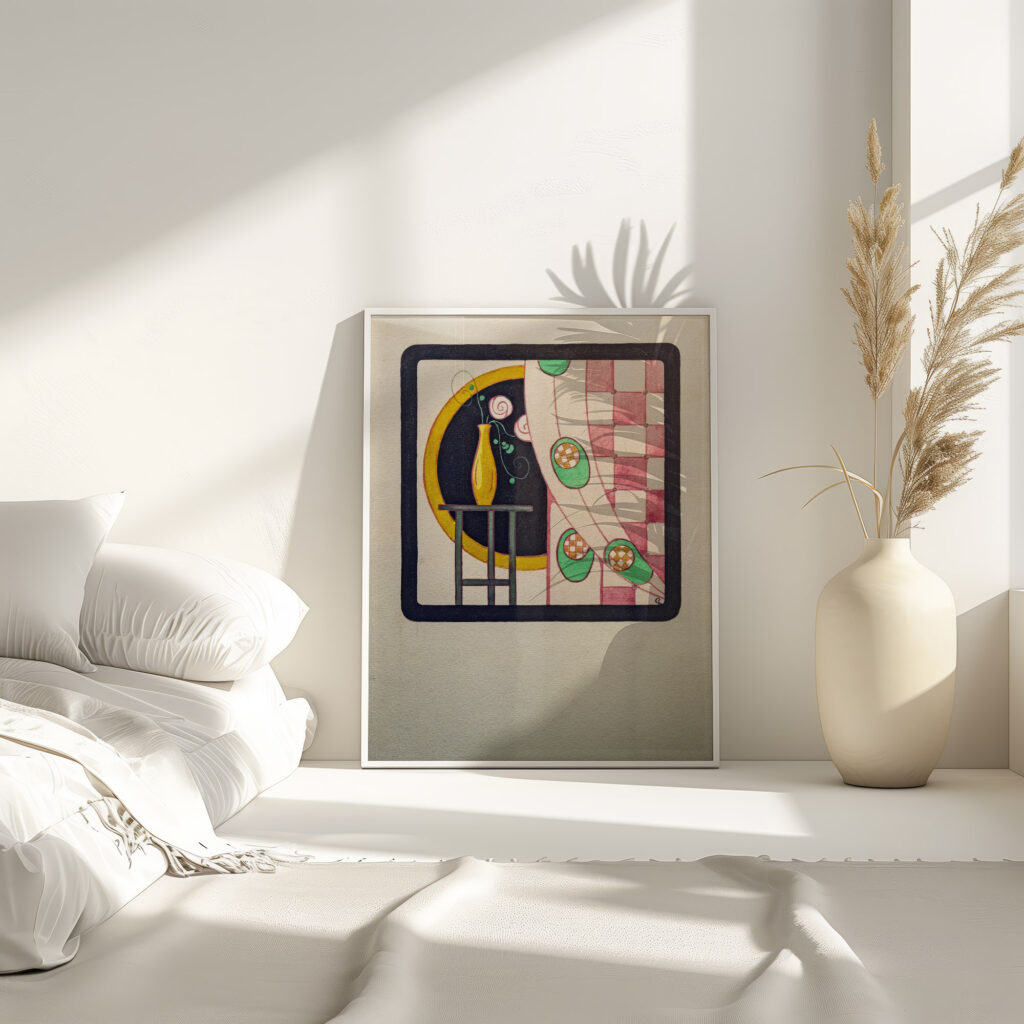 Still life with vase and curtain Georges Gaudion 4 mockup