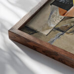 Still life with vase and flower 1914 15 Antonin Prochazka close up dark wood mockup