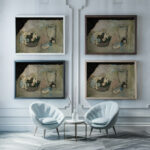 Stilleben 1912 Arnulf Overland framed posters mockup