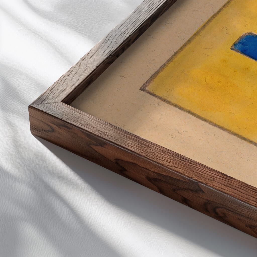 Stilleben II around 1923 Karl Wiener close up dark wood mockup