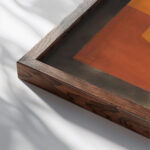 Stilleben mit Krug und Birne 1929 Heinrich Hoerle close up dark wood mockup