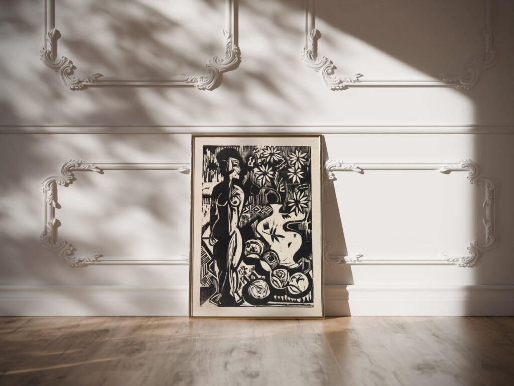 Stilleben mit Plastik 1925 Ernst Ludwig Kirchner video mockup