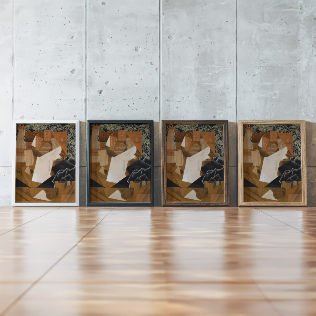 Stilleben mit Trauben 1914 Juan Gris framed posters mockup