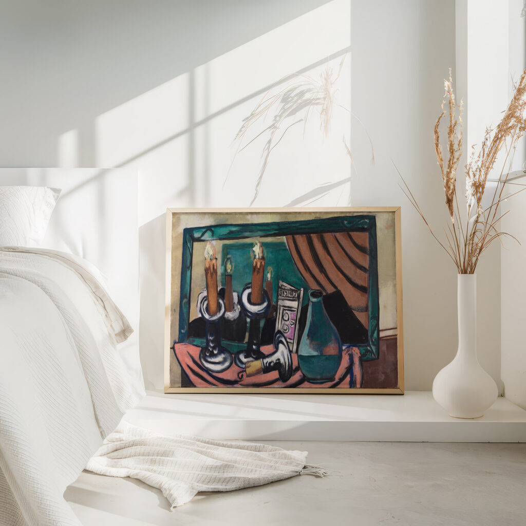 Stilleben mit gesturzter Kerze 1930 Max Beckmann 4 mockup