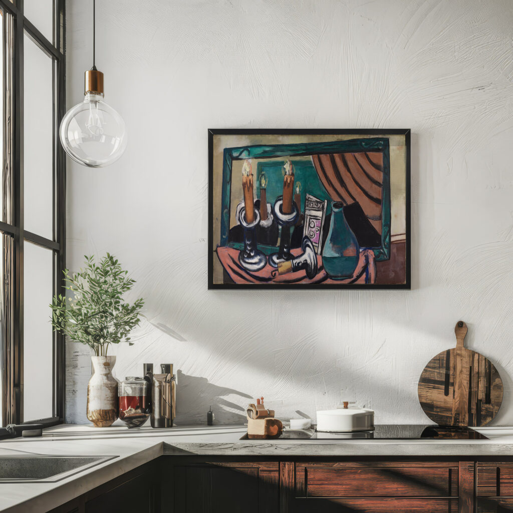 Stilleben mit gesturzter Kerze 1930 Max Beckmann 6 mockup