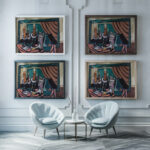 Stilleben mit gesturzter Kerze 1930 Max Beckmann framed posters mockup