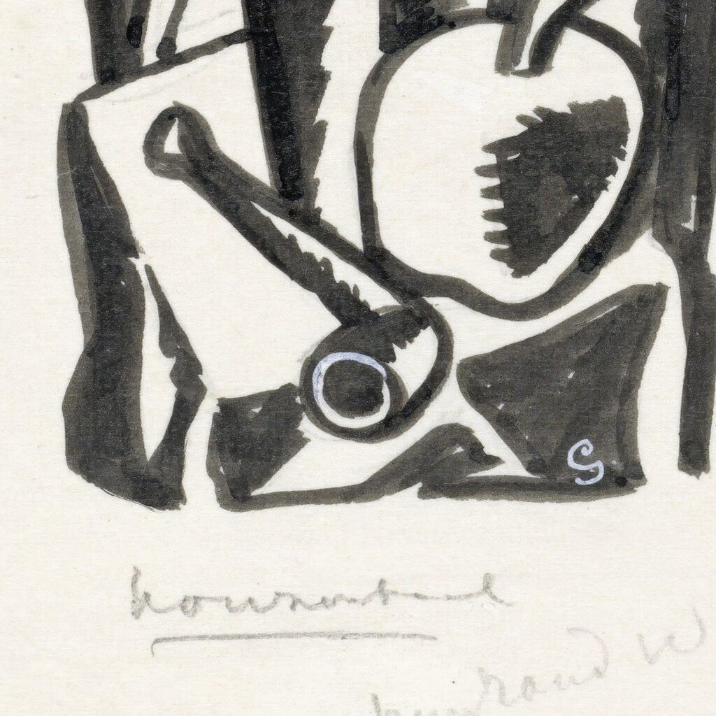 Stilleven met appel pijp en fles 1891 Leo Gestel 8 mockup