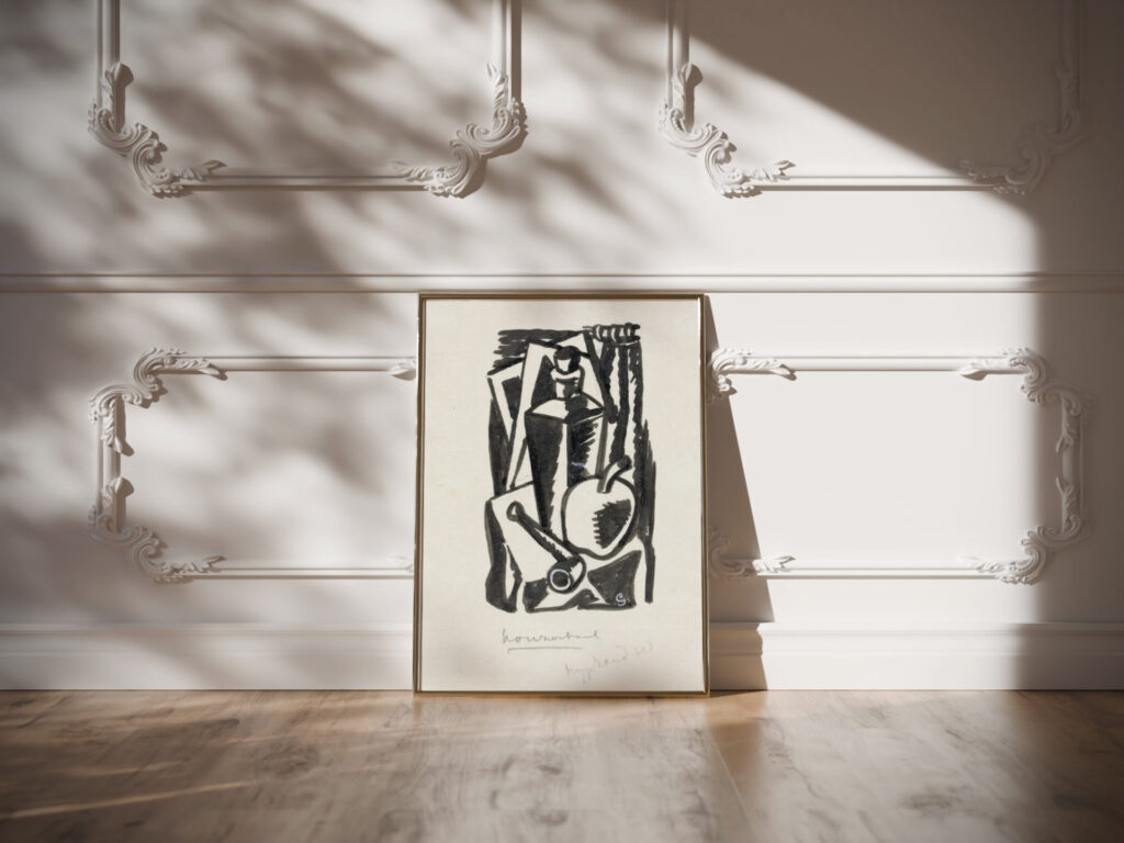 Stilleven met appel pijp en fles 1891 Leo Gestel video mockup