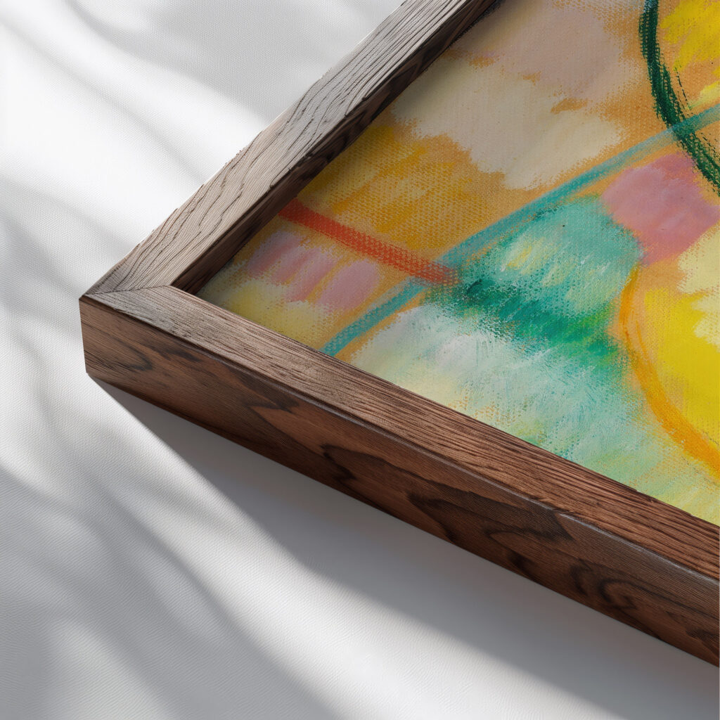 Stillleben 1917 Alexej von Jawlensky close up dark wood mockup