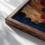 Stillleben Blumen in weiser Vase 1936 Alexej von Jawlensky close up dark wood mockup