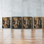 Stillleben mit Kaffeekanne Korinthen und Obst 1931 Paul Kleinschmidt framed posters mockup