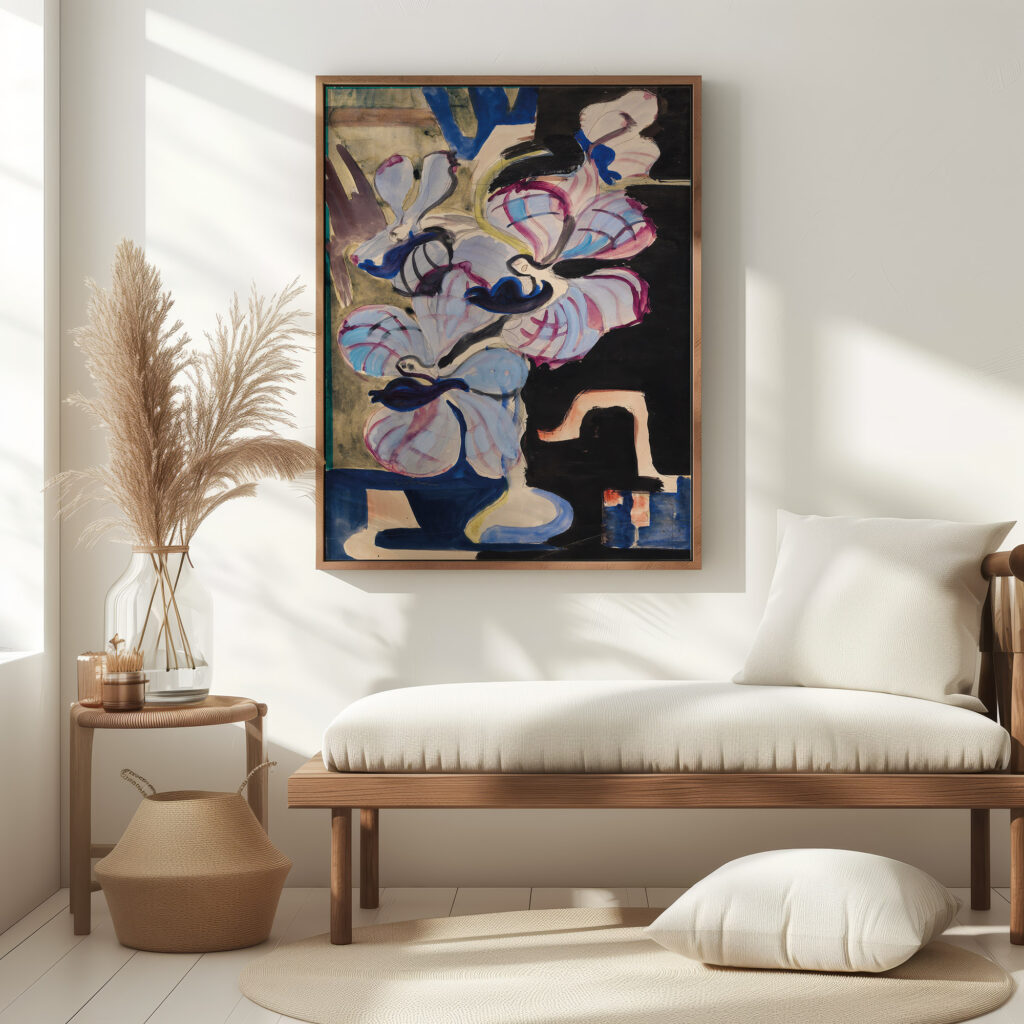 Stillleben mit Orchideen Tanzende Traumwesen 1927 Ernst Ludwig Kirchner 5 mockup