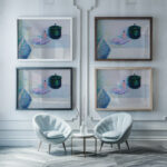 Stillleben mit Schale Flaschchen und Deckeldose 1904 Curt Herrmann framed posters mockup